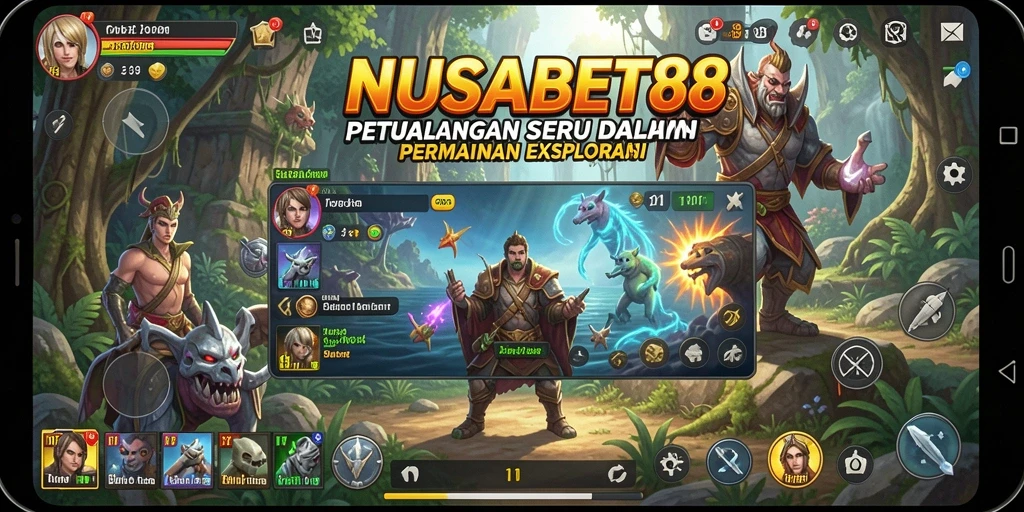 Screenshot gameplay NUSABET88 yang menunjukkan petualangan seru.