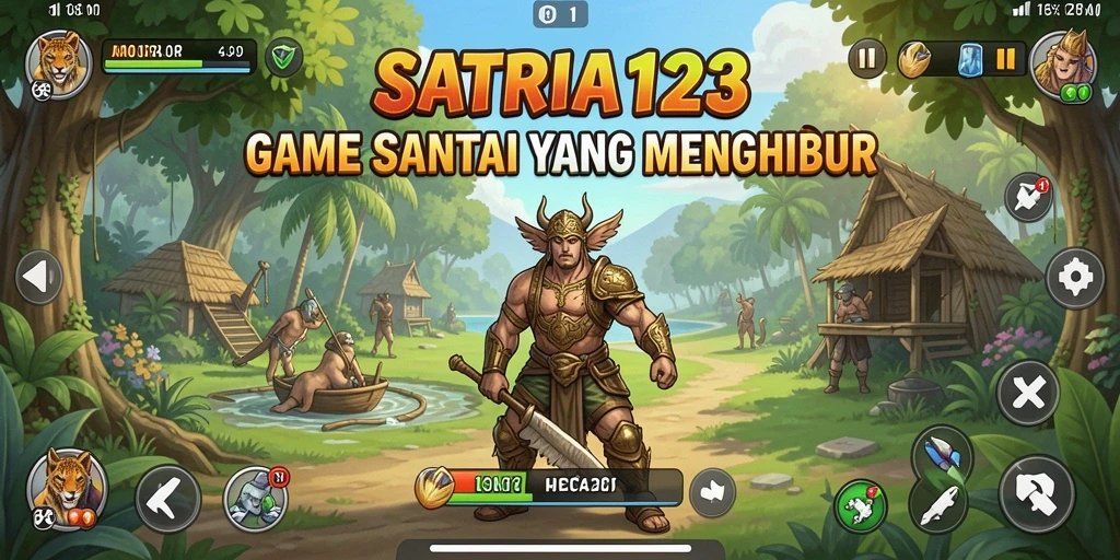 Tangkapan layar menunjukkan karakter lucu dan gameplay yang seru.