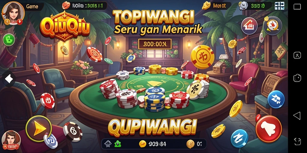 Screenshot gameplay QiuQiu dari TOPIWANGI yang seru.