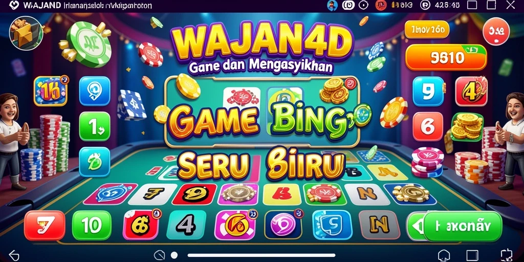 Tampilan utama WAJAN4D menampilkan gameplay Bingo yang menarik.