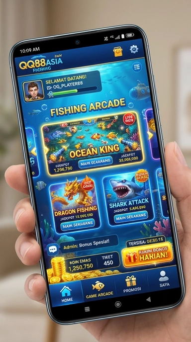 Tampilan utama aplikasi qq88asia dengan akses mudah.