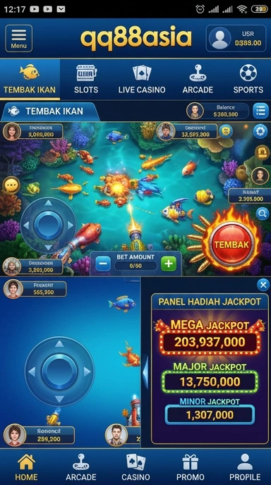 Screenshot fitur pencarian cepat di qq88asia.